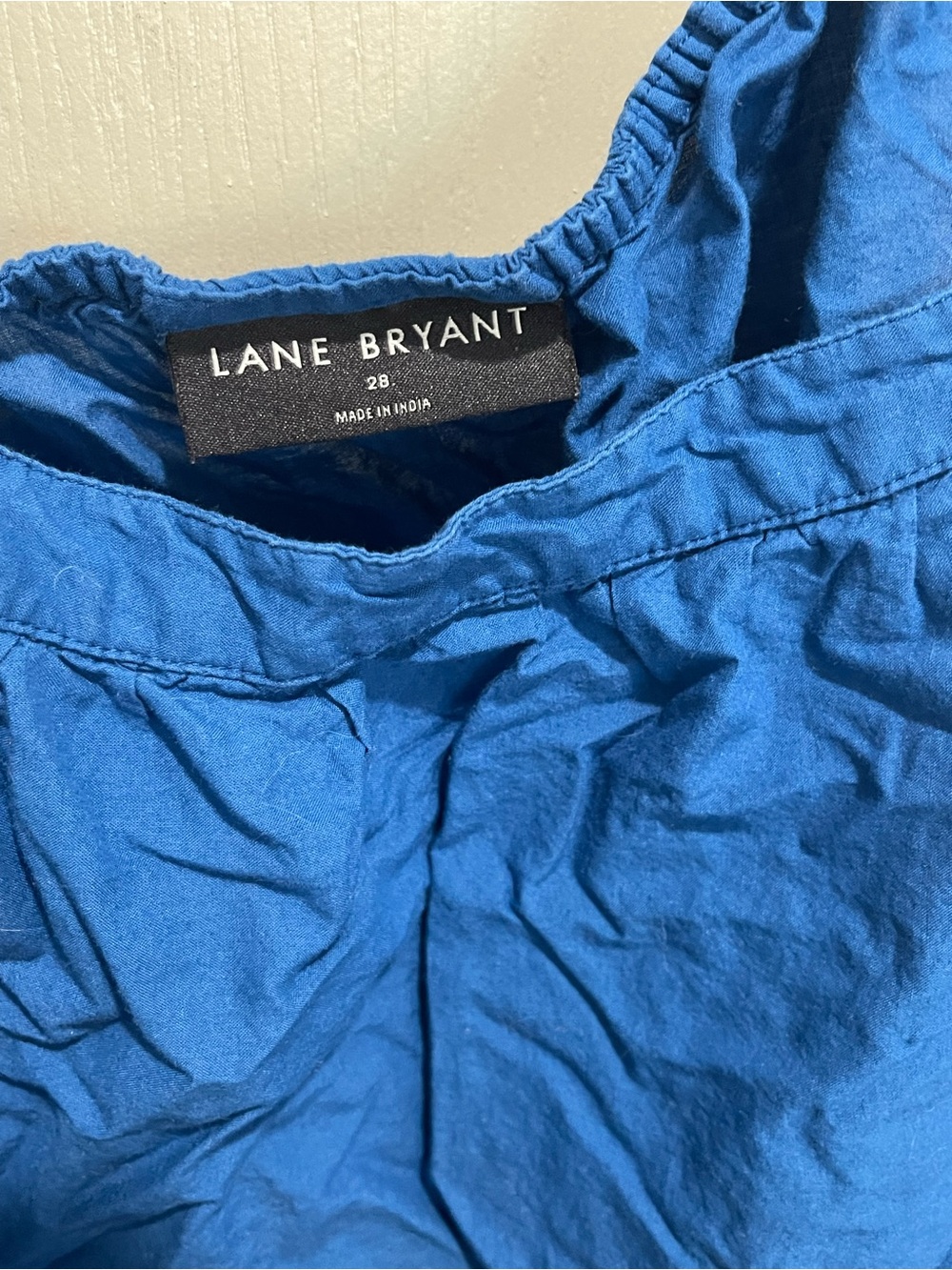 NWOT Lane Bryant Cobalt Blue Sleeveless Tank with Scalloped Hem - Picture 3 of 3